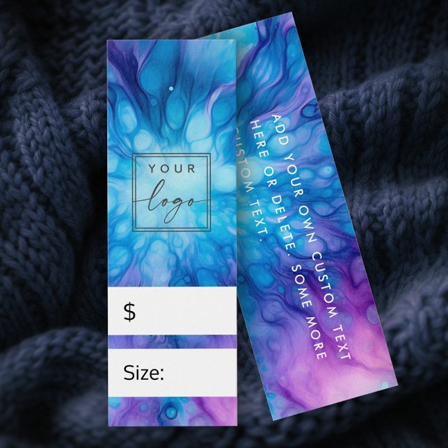 Blue purple pattern price hang tag (Blue purple pattern price hang tag)
