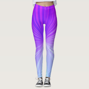 Blue Purple Pink Action Swoosh Pattern Leggings