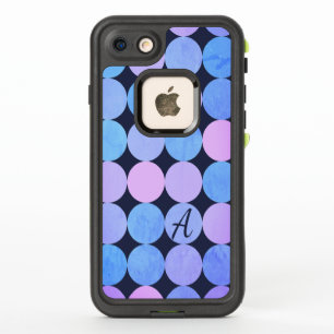 Blue Purple & Pink Circles Monogram