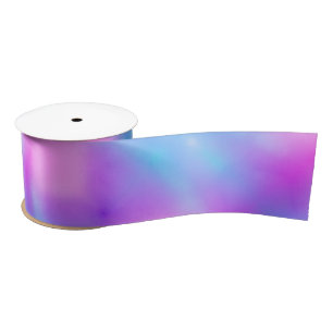Blue Purple Pink Gradient Satin Ribbon