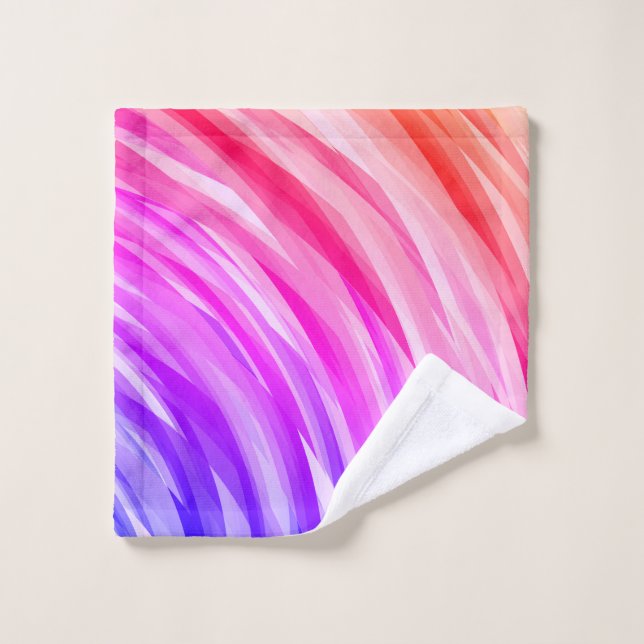 Blue Purple Pink Red Orange Yellow Wash Cloth (Wash Cloth)