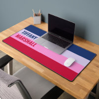 Blue Purple Pink Red Stripes Pattern Personalised