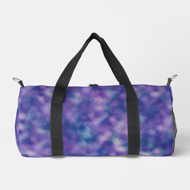 Blue Purple Pink Unique Cool Chic Duffle Bag (Front)