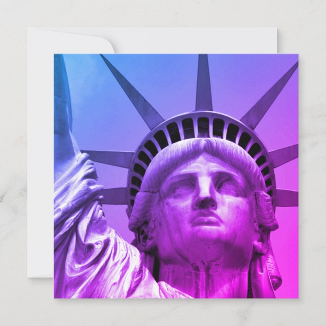 Blue Purple Pop Art Statue of Liberty New York (Front)