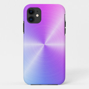 Blue Purple Radial Metallic   Custom iPhone Case