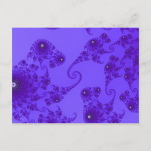 Blue Purple Seahorse Herd Postcard