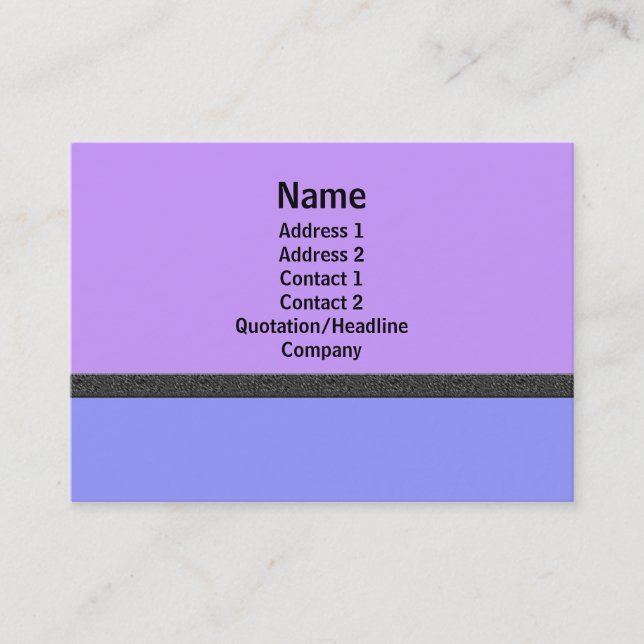 blue purple simple business card (Front)