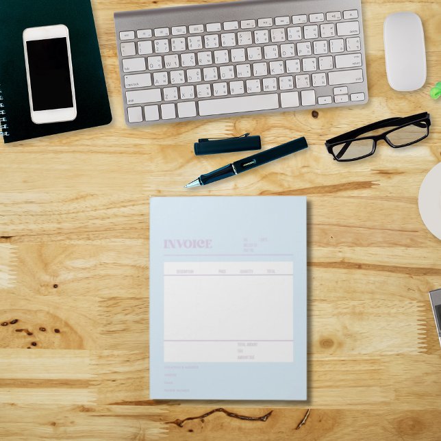 Blue Purple Small Business Invoice Notepad (Creator Uploaded)