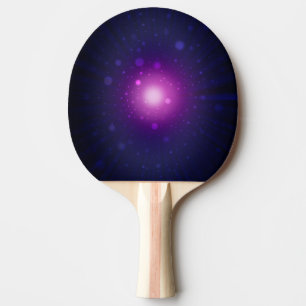 Blue Purple Space Galaxy Stars Abstract Ping Pong Paddle