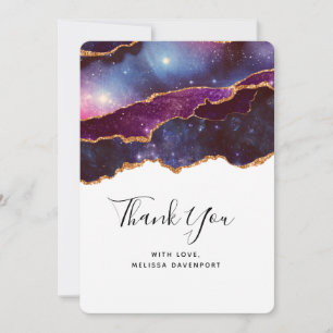Blue & Purple Space & Stars Modern Thank You