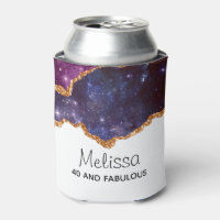 Blue & Purple Space & Stars with Gold Ribbon