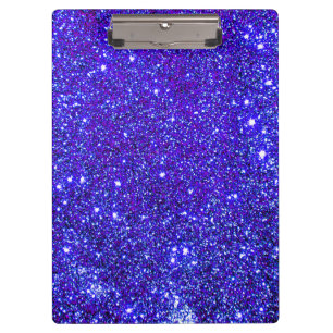 Blue Purple Sparkle Glitter Girly Clipboard 2