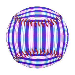 blue & purple striped electric retro  baseball