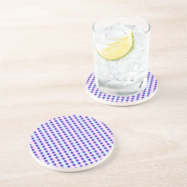 blue & purple striped electric retro  coaster (Side)