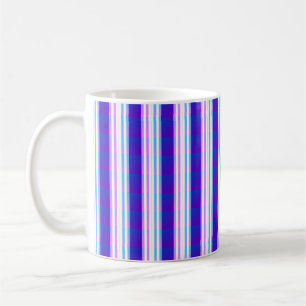blue & purple striped electric retro  coffee mug