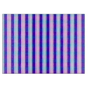 blue & purple striped electric retro cutting board