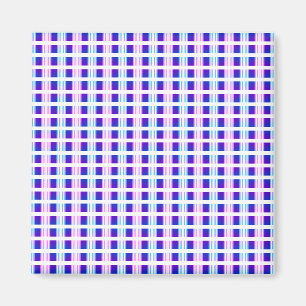 blue & purple striped electric retro magnet