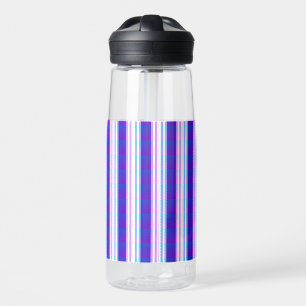 blue & purple striped electric retro water bottle