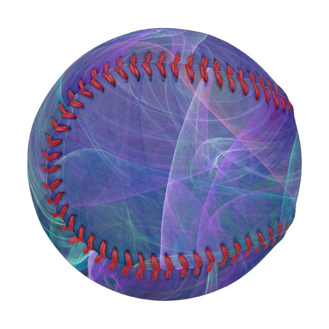 Blue Purple Teal Airy Abstraction Baseball (Front Left)