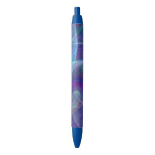 Blue Purple Teal Airy Abstraction Ink Pen
