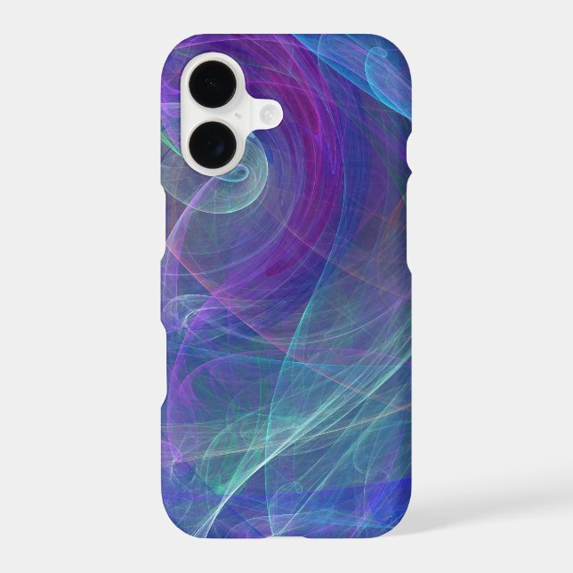 Blue Purple Teal Airy Abstraction iPhone Case (Back)