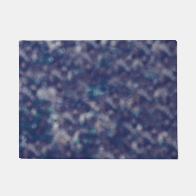 Blue Purple Trendy Unique Cool Chic Doormat (Front)