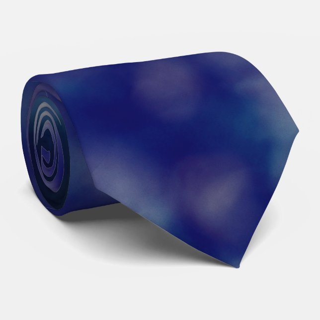 Blue Purple Trendy Unique Cool Chic Tie (Rolled)