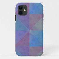 Blue Purple Triangles Geometric Pattern