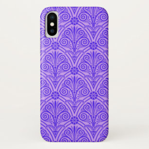 Blue Purple Vintage Design iPhone X Case