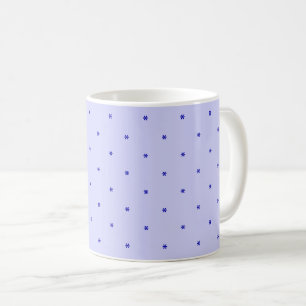 Blue Purple Violet Snowflakes Simple Mug