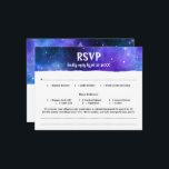 Blue Purple Watercolor Galaxy Bat Bar Mitzvah RSVP Card<br><div class="desc">Looking for cool galaxy bat bar mitzvah RSVP cards that can fit meal options and a number of other details that you'd like your guest to be able to respond to? Create your own watercolor rsvp cards on a fun outer space galaxy DIY template that is easy to personalise with...</div>