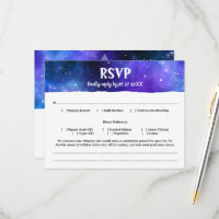Blue Purple Watercolor Galaxy Bat Bar Mitzvah