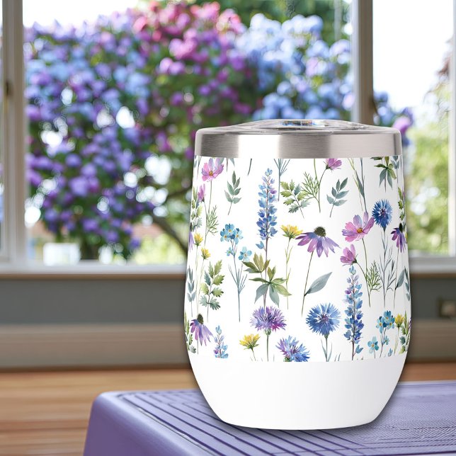 Blue Purple Watercolor Wildflower (Creator Uploaded)