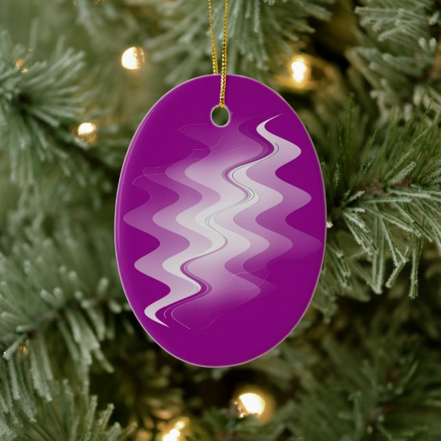 Blue purple white ceramic ornament (Tree)