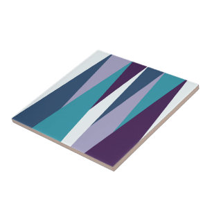Blue Purple White Ceramic Tile