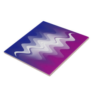 Blue purple white ceramic tile