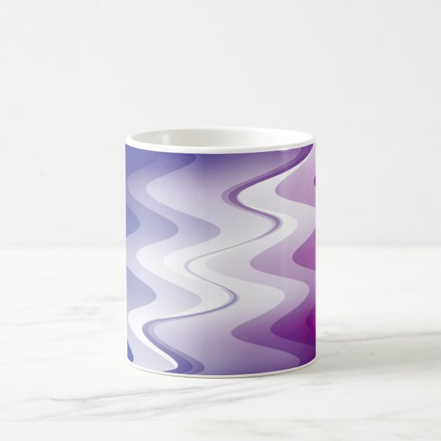 Blue purple white coffee mug (Center)