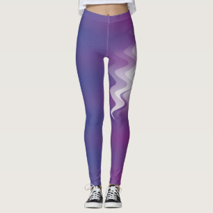 Blue purple white leggings