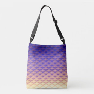 Blue, Purple, Yellow Pattern Trendy Mermaid Tail Crossbody Bag
