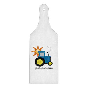 Blue Putt Putt Tractor Cutting Board