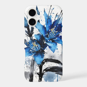 Blue Puya - Watercolor flowers