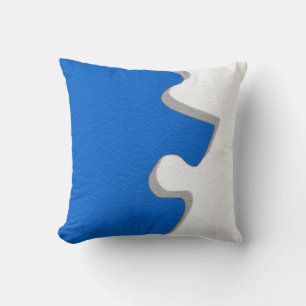 Blue Puzzle Piece Pillows