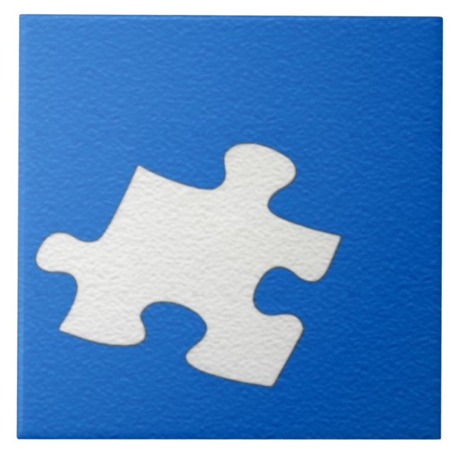 Blue Puzzle Piece Tile (Front)
