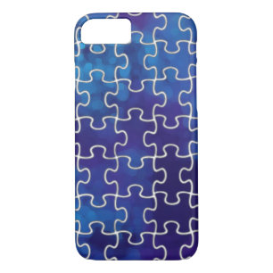 blue puzzle pieces iPhone 8/7 case