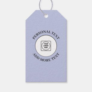 Blue QR Logo Text Business Gift Label price tags