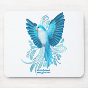 Blue Quaker Parrot Mouse Pad