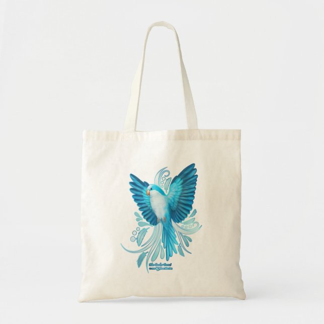 Blue Quaker Parrot Tote Bag (Front)