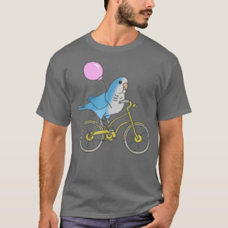 Blue Quaker riding a bike Funny Parrot owner Pet B T-Shirt