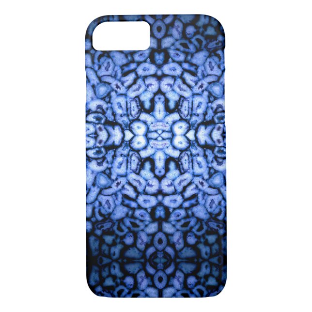 Blue Quartz Agate Geodes Case-Mate iPhone Case (Back)
