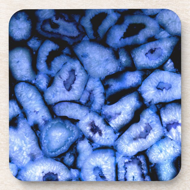 Blue Quartz Agate Geodes Coaster (Front)